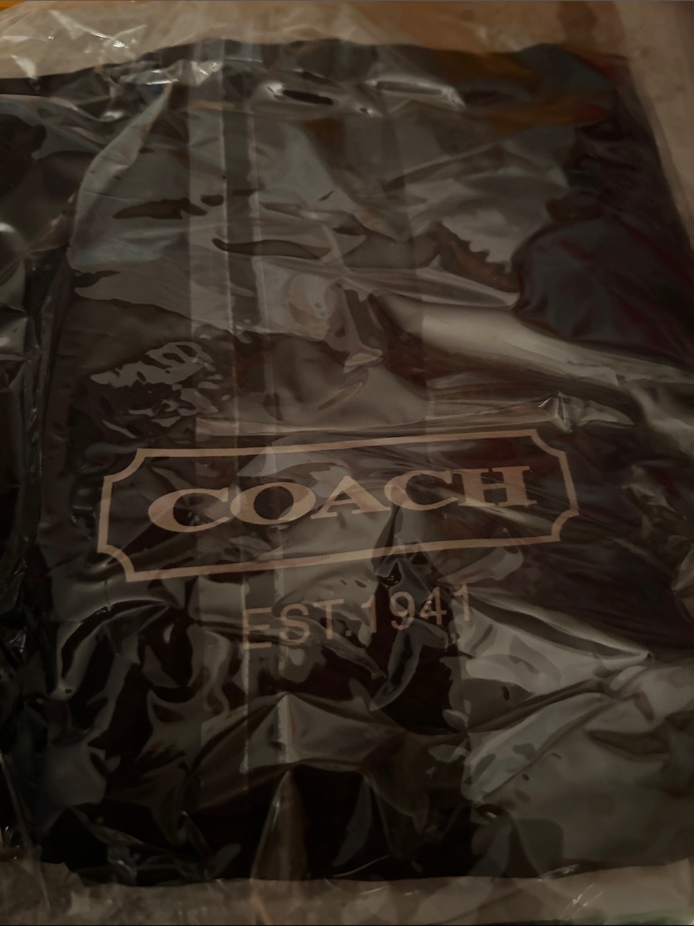 Coach Black Leather Embossed Circle Tote With Matching Wallet and Coin Purse. - Picture 10 of 16